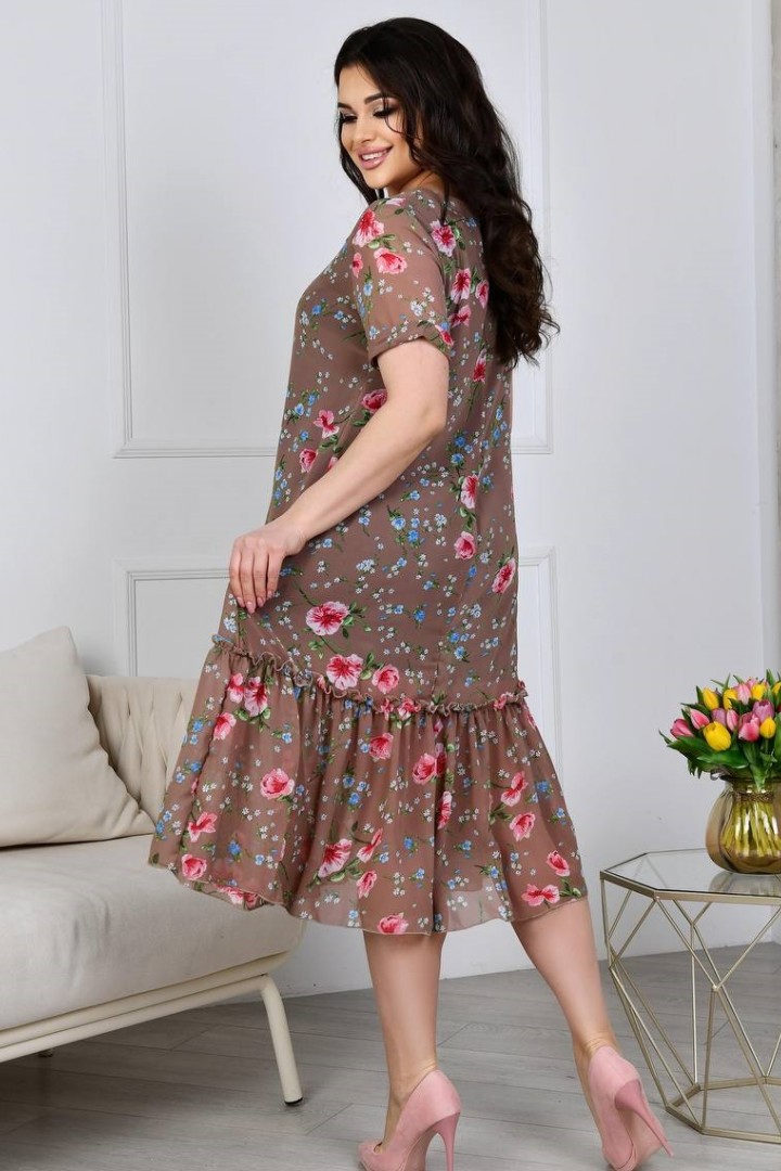 Шифоновое платье с цветочным принтом ST-194A450