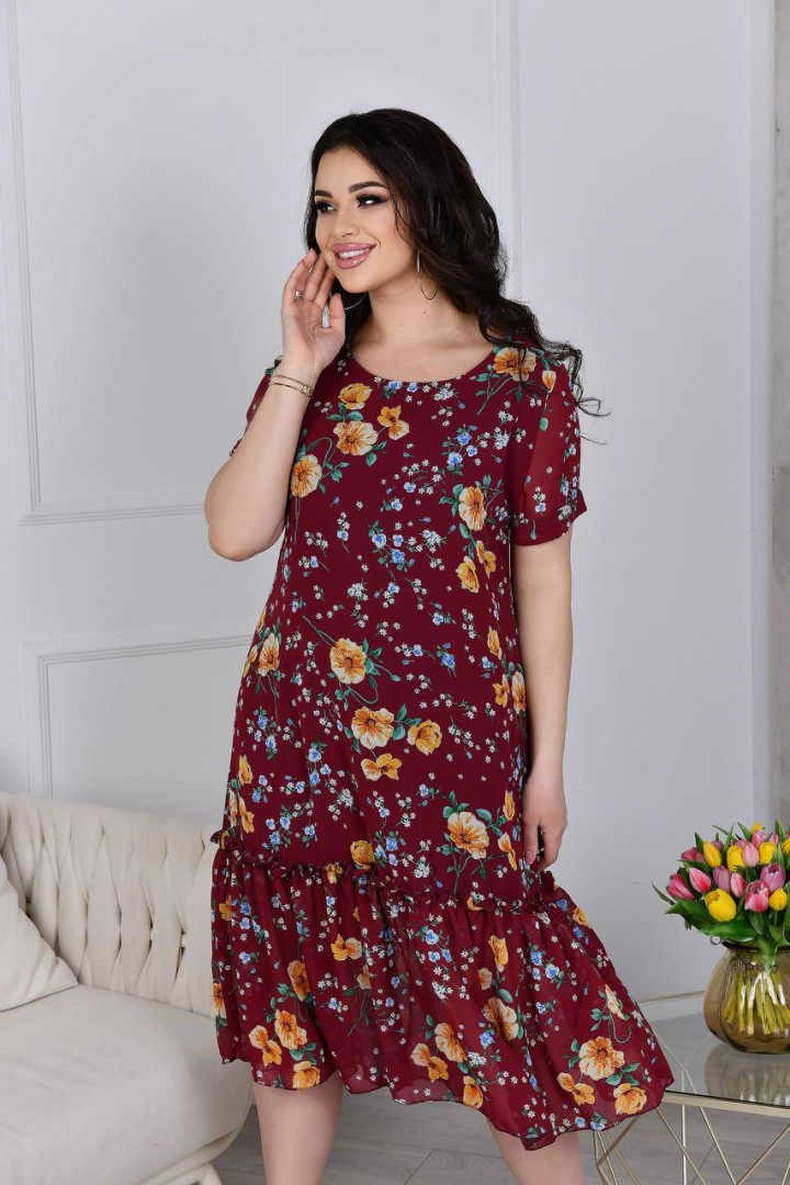 Шифоновое платье с цветочным принтом ST-194A450