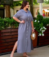 Платье – рубашка со стразами VOJ-1025A600