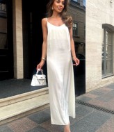 Шелковое платье макси POK-423A480