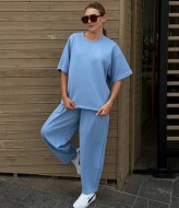 Костюм футболка oversize и брюки-бананы SOLO-271A1100