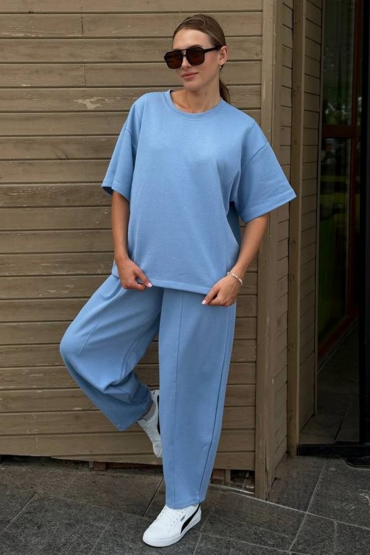 Костюм футболка oversize и брюки-бананы SOLO-271A1100