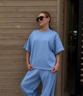 Костюм футболка oversize и брюки-бананы SOLO-271A1100