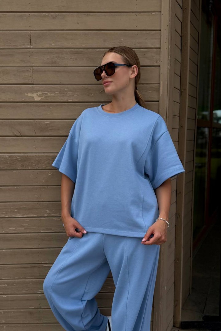 Костюм футболка oversize и брюки-бананы SOLO-271A1100