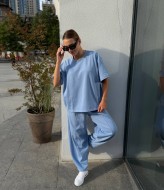 Костюм футболка oversize и брюки-бананы SOLO-271A1100