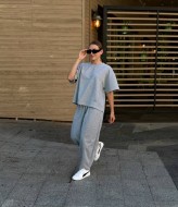 Костюм футболка oversize и брюки-бананы SOLO-271A1100