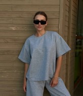 Костюм футболка oversize и брюки-бананы SOLO-271A1100