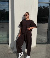 Костюм футболка oversize и брюки-бананы SOLO-271A1100
