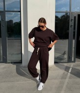Костюм футболка oversize и брюки-бананы SOLO-271A1100
