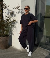 Костюм футболка oversize и брюки-бананы SOLO-271A1100