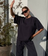 Костюм футболка oversize и брюки-бананы SOLO-271A1100