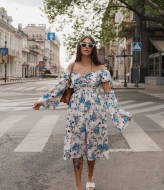 Платье женское с разрезом  YM-5967.1A14