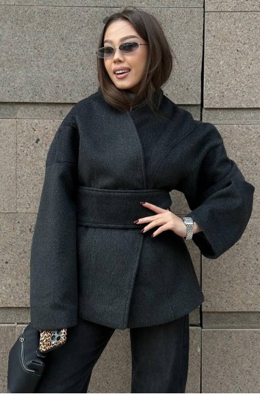 Приталене напівпальто з поясом NK-9192A900 Приталене напівпальто з поясом NK-9192A900