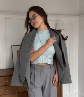 Полупальто с поясом NK-9192A900