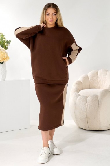 Теплый костюм юбка и кофта  LF-273A1100 Теплый костюм юбка и кофта  LF-273A1100