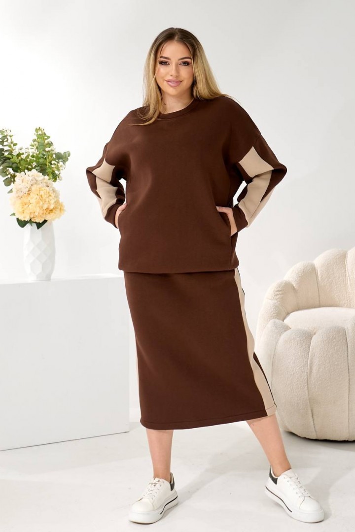 Теплый костюм юбка и кофта  LF-273A1100 Теплый костюм юбка и кофта  LF-273A1100