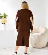 Теплый костюм юбка и кофта  LF-273A1100