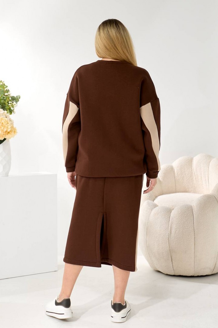 Теплый костюм юбка и кофта  LF-273A1100