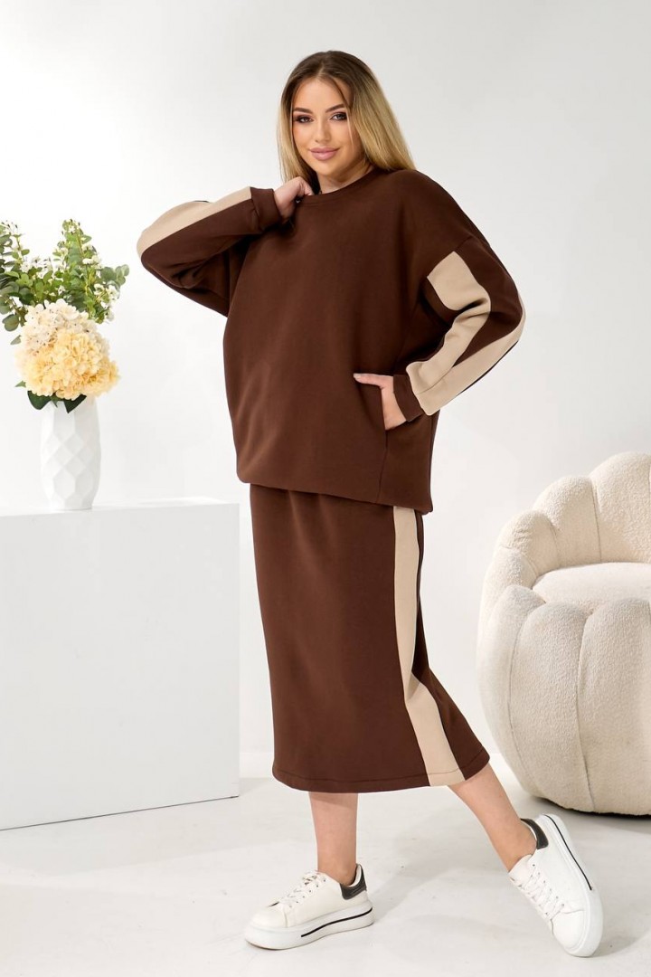 Теплый костюм юбка и кофта  LF-273A1100 Теплый костюм юбка и кофта  LF-273A1100