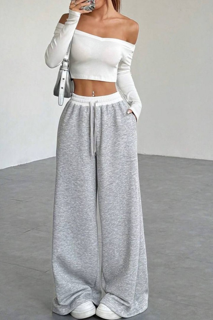 Спортивные брюки с белым поясом DMP-A7229A300