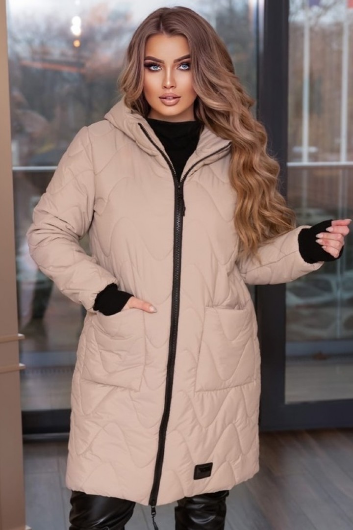 Женское стеганое пальто с капюшоном IRI-020010A24
