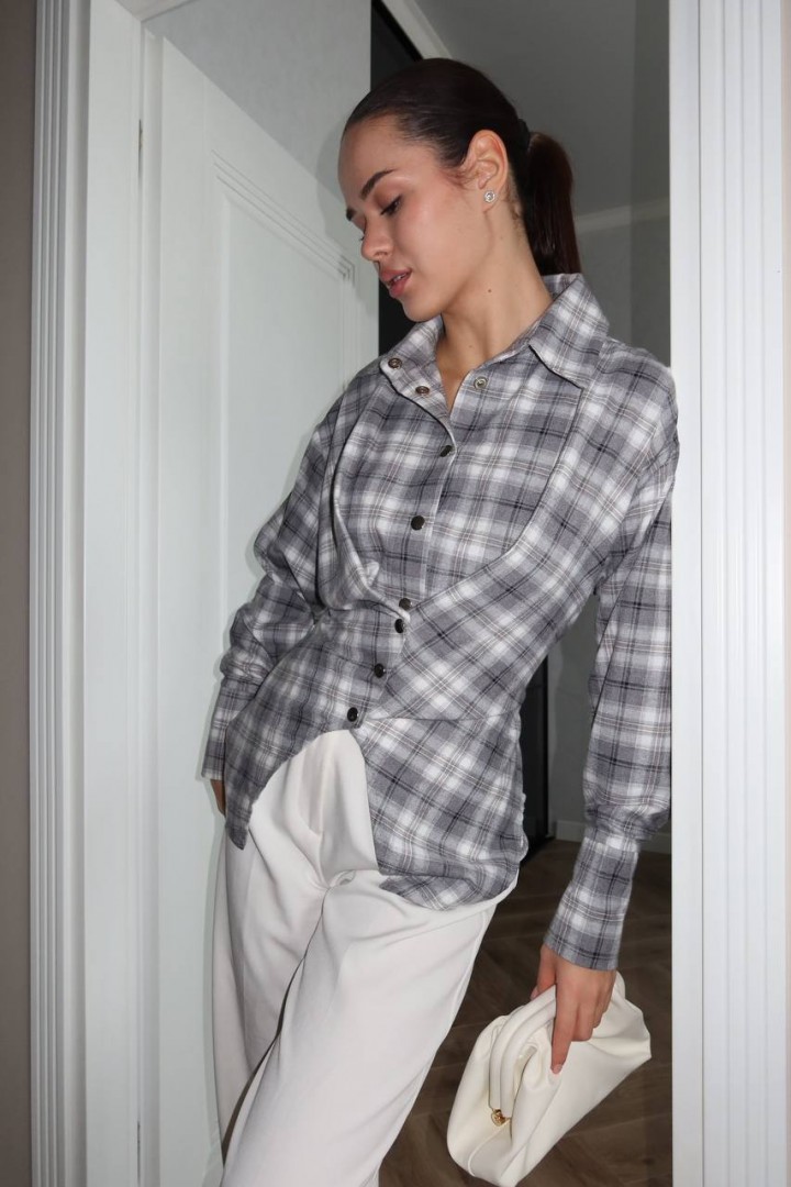 Асимметричная рубашка SSY-033A600