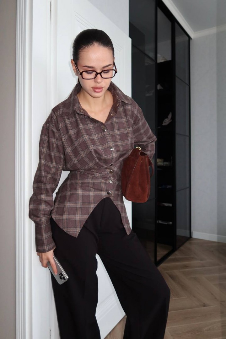 Асимметричная рубашка SSY-033A600