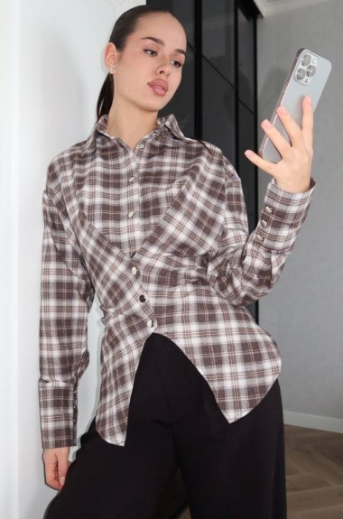 Асимметричная рубашка SSY-033A600