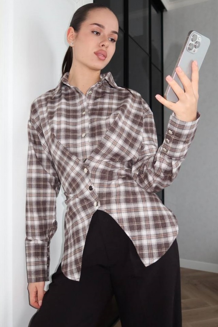 Асимметричная рубашка SSY-033A600