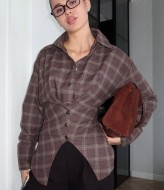 Асимметричная рубашка SSY-033A600