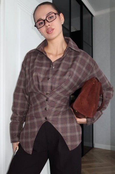 Асимметричная рубашка SSY-033A600