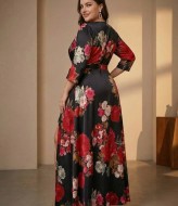 Шелковое платье с цветочным принтом IO-807A800