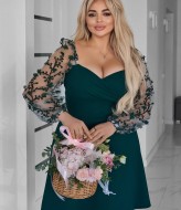 Платье с прозрачными рукавами EY-755A18B22