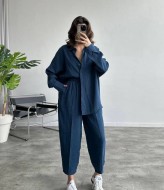 Костюм двойка удлиненная рубашка + брюки EVD-343A590