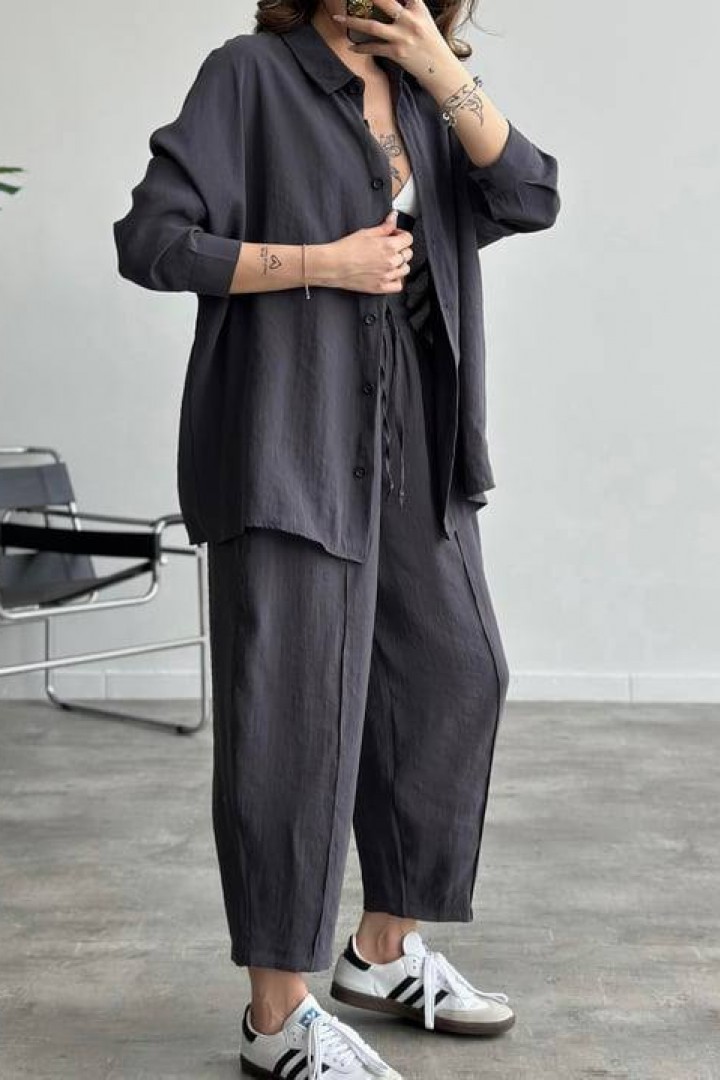 Костюм двойка удлиненная рубашка + брюки EVD-343A590