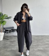 Костюм двойка удлиненная рубашка + брюки EVD-343A590