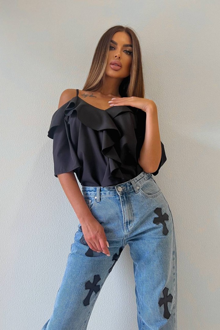 Женская блуза с воланами LSA-732A300