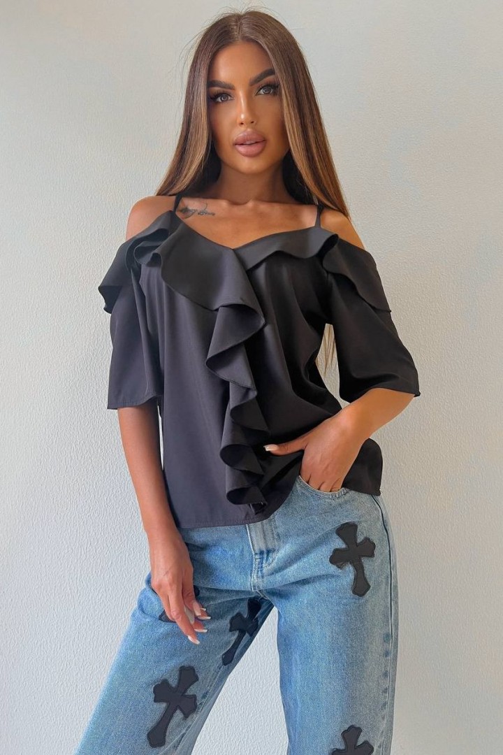 Женская блуза с воланами LSA-732A300