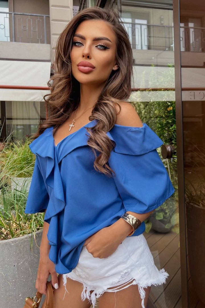 Женская блуза с воланами LSA-732A300