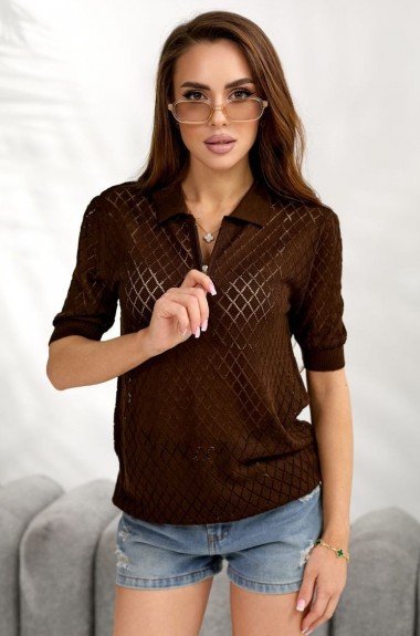 Футболка поло на молнии IB-1150A460 Футболка поло на молнии IB-1150A460