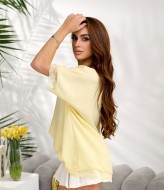 Стильная футболка декорирована кружевом IB-1151A460