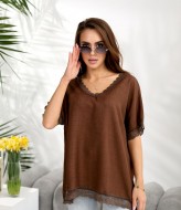 Стильная футболка декорирована кружевом IB-1151A460