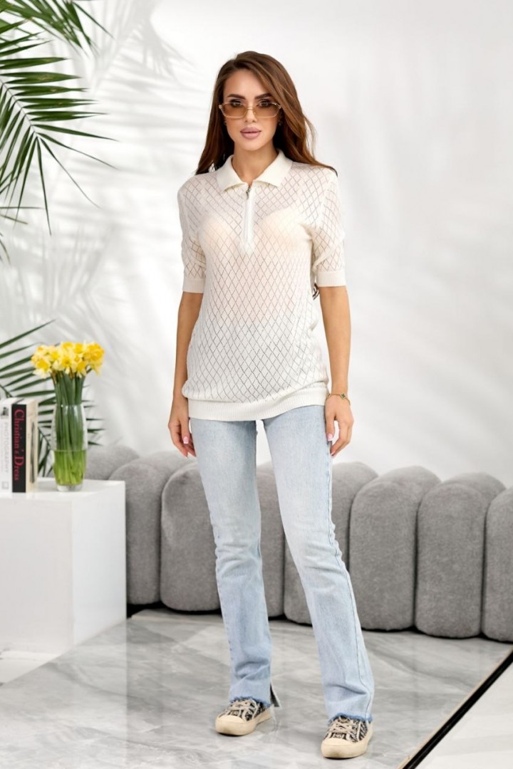 Футболка поло на молнии IB-1150A460