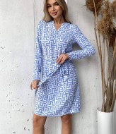 Платье свободного кроя с поясом MIK-2416A250