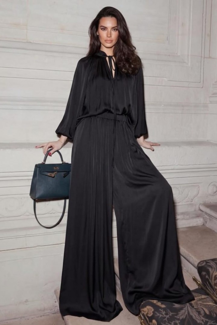 Костюм блуза с завязками и широкие брюки LUC-1211A599