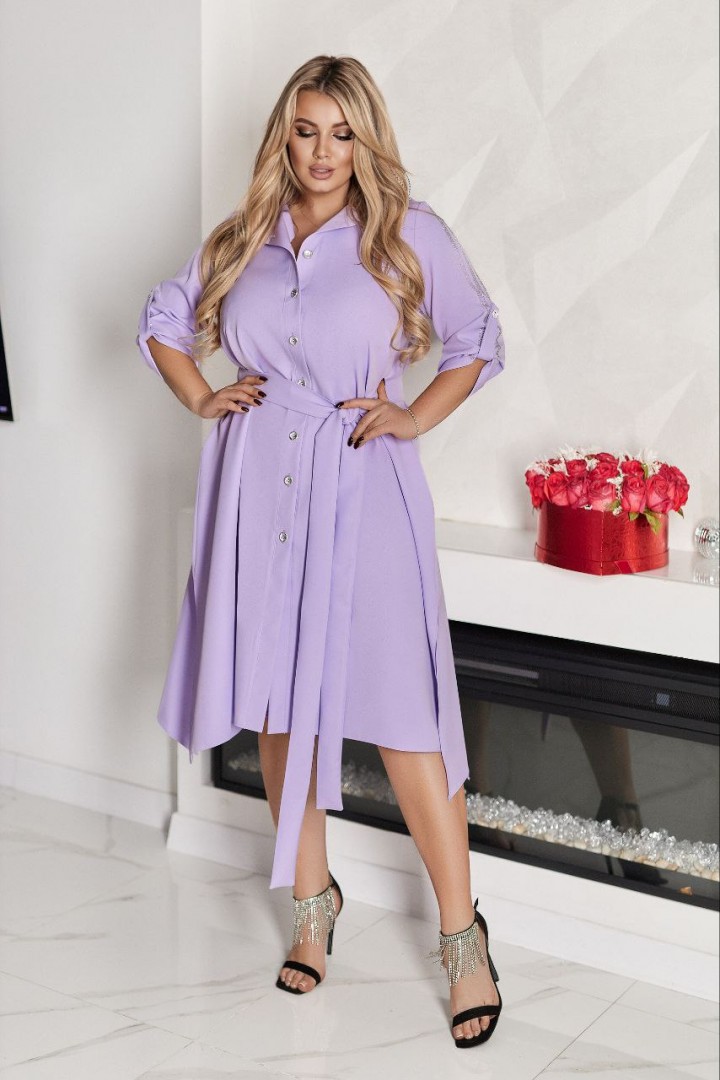 Платье – рубашка со стразами VOJ-1046A720