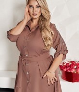 Платье – рубашка со стразами VOJ-1046A720