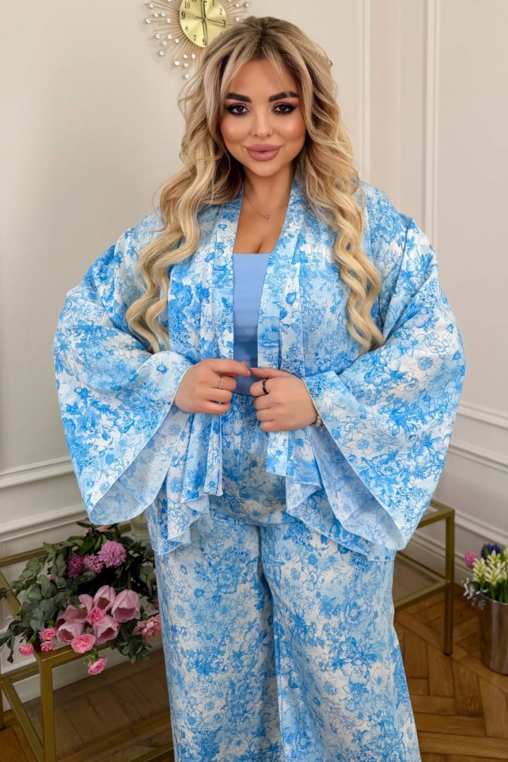 Костюм двойка кардиган на запах и брюки YM-7161.29A24