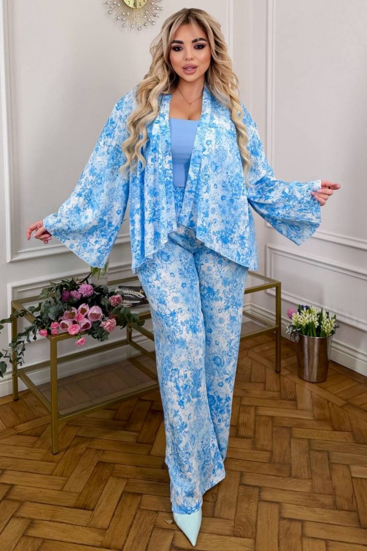 Костюм двойка кардиган на запах и брюки YM-7161.29A24