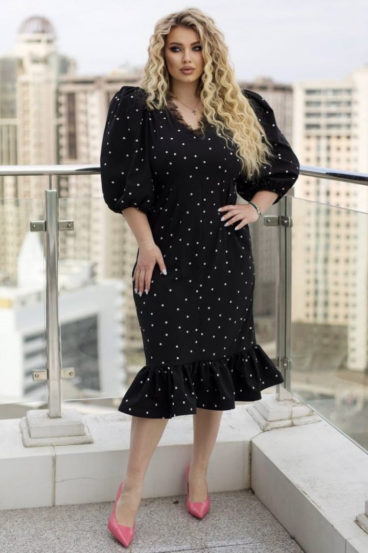 Роскошное платье в горошек YM-7162.31A20